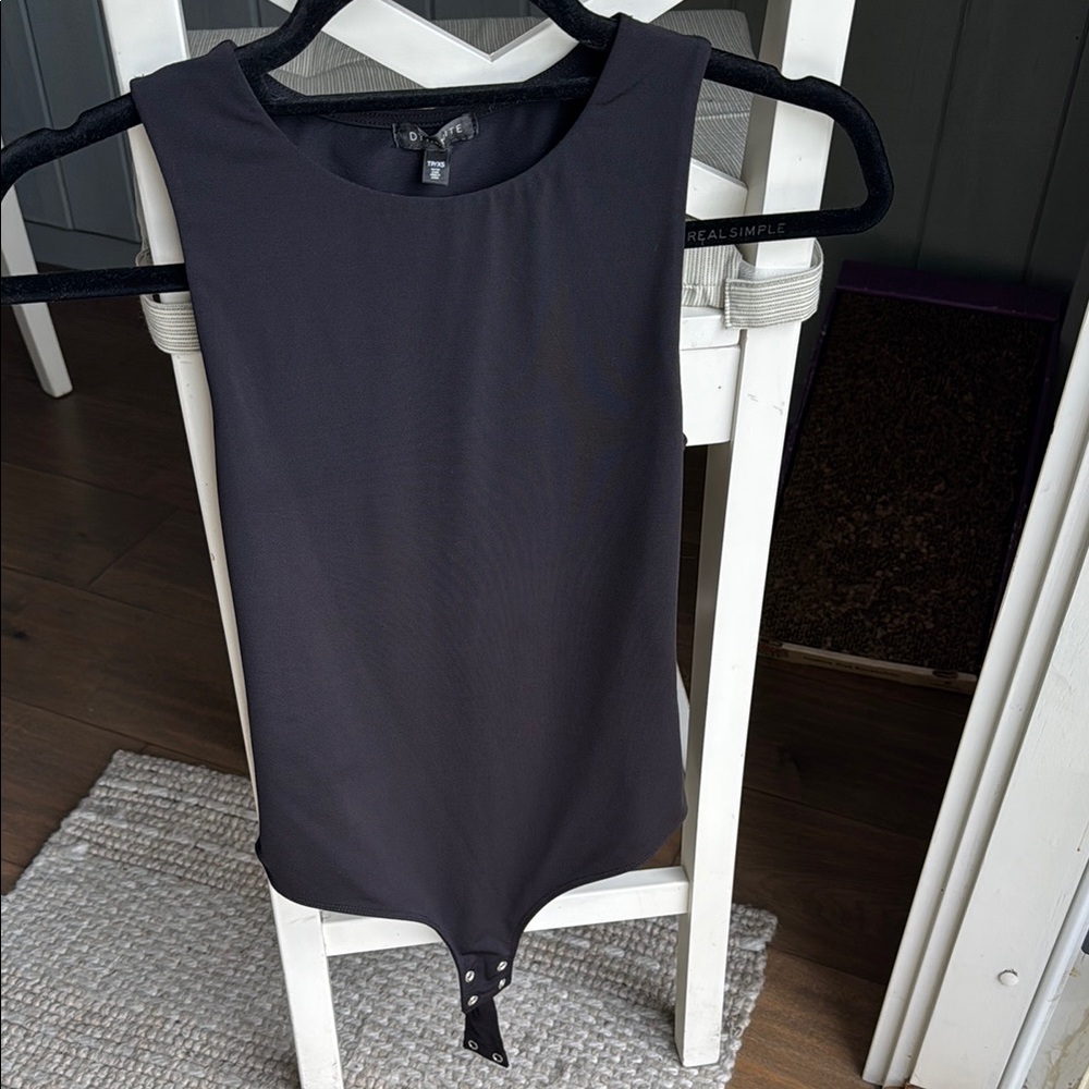 Dynamite Black Sleeveless Bodysuit